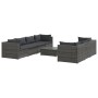 8-teiliges Gartensofa-Set und graue synthetische Rattankissen von , Gartensets - Ref: Foro24-3101509, Preis: 868,62 €, Rabatt: %