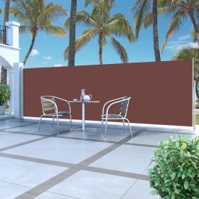 Toldo lateral retráctil 160x500 cm marrón de vidaXL, Sombrillas - Ref: Foro24-45465, Precio: 86,99 €, Descuento: %