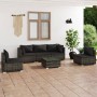 6-teiliges Gartenmöbel-Set und graue synthetische Rattankissen von , Gartensets - Ref: Foro24-3102197, Preis: 681,67 €, Rabat...