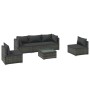 Set de muebles de jardín 6 pzas y cojines ratán sintético gris de , Conjuntos de jardín - Ref: Foro24-3102197, Precio: 681,67...