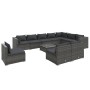 Set de muebles de jardín 11 pzas y cojines ratán sintético gris de , Conjuntos de jardín - Ref: Foro24-3102605, Precio: 1,00 ...