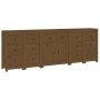 Honey brown solid pine wood sideboard 230 x 35 x 80 cm by , Sideboards - Ref: Foro24-3114092, Price: 362,99 €, Discount: %