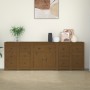 Honey brown solid pine wood sideboard 230 x 35 x 80 cm by , Sideboards - Ref: Foro24-3114092, Price: 362,99 €, Discount: %