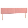 Pink velvet headboard 163x16x78/88 cm by , Headboards and footboards - Ref: Foro24-3118687, Price: 71,97 €, Discount: %