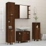 Set de muebles de baño 4 pzas madera contrachapada marrón roble de , Muebles de baño - Ref: Foro24-3187614, Precio: 240,99 €,...