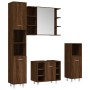 Set de muebles de baño 4 pzas madera contrachapada marrón roble de , Muebles de baño - Ref: Foro24-3187614, Precio: 240,99 €,...