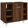 Set de muebles de baño 4 pzas madera contrachapada marrón roble de , Muebles de baño - Ref: Foro24-3187614, Precio: 240,99 €,...