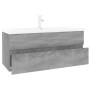 Mueble de baño con lavabo madera contrachapada gris Sonoma de , Tocadores de baño - Ref: Foro24-3152886, Precio: 296,60 €, De...