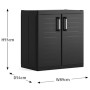 Keter Detroit XL Storage Cabinet Base Black by , Lockers and storage cabinets - Ref: Foro24-440921, Price: 161,67 €, Discount: %