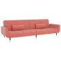 Sofá cama de 2 plazas con dos cojines terciopelo rosa de , Sofás - Ref: Foro24-337586, Precio: 289,26 €, Descuento: %