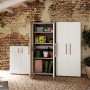 Keter Beige and Sand Groove Multipurpose Storage Cabinet by , Lockers and storage cabinets - Ref: Foro24-445046, Price: 308,0...