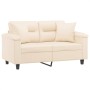 2-seater sofa with beige microfiber fabric cushions 120 cm by , Sofas - Ref: Foro24-3200970, Price: 252,08 €, Discount: %