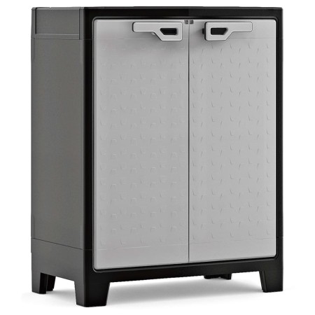 Keter Titan black and gray low storage cabinet 100 cm by , Lockers and storage cabinets - Ref: Foro24-434759, Price: 140,21 €...