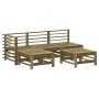 Gartensofa-Set 5-teilig aus imprägniertem Kiefernholz von , Gartensets - Ref: Foro24-3186563, Preis: 277,19 €, Rabatt: %