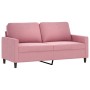 Pink velvet 2-piece sofa set with cushions by , Sofas - Ref: Foro24-3201499, Price: 483,41 €, Discount: %