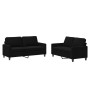 2-piece black velvet sofa set with cushions by , Sofas - Ref: Foro24-3201501, Price: 459,29 €, Discount: %