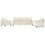 Cream velvet 3-piece sofa set with cushions by , Sofas - Ref: Foro24-3201484, Price: 693,73 €, Discount: %