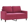 Sofa set with cushions 4 pieces red velvet by , Sofas - Ref: Foro24-3201490, Price: 663,95 €, Discount: %