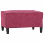 Sofa set with cushions 4 pieces red velvet by , Sofas - Ref: Foro24-3201490, Price: 663,95 €, Discount: %