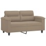 Sofa set with cushions 3 pieces taupe gray microfiber fabric by , Sofas - Ref: Foro24-3202290, Price: 729,99 €, Discount: %