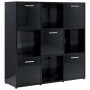 Glossy black plywood shelving 90x30x90 cm by , Bookcases and shelves - Ref: Foro24-802937, Price: 104,99 €, Discount: %