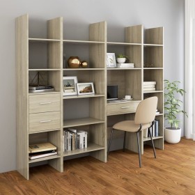 Bücherregal 4-teilig, Holzwerkstoff Sonoma-Eiche von , Bücherregale und Regale - Ref: Foro24-3079595, Preis: 282,99 €, Rabatt: %