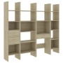 Bücherregal 4-teilig, Holzwerkstoff Sonoma-Eiche von , Bücherregale und Regale - Ref: Foro24-3079595, Preis: 295,42 €, Rabatt: %