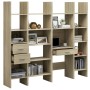 Bücherregal 4-teilig, Holzwerkstoff Sonoma-Eiche von , Bücherregale und Regale - Ref: Foro24-3079595, Preis: 295,42 €, Rabatt: %