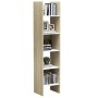 Regal aus Sperrholz in Weiß und Eiche, 40 x 35 x 180 cm von , Bücherregale und Regale - Ref: Foro24-803403, Preis: 70,18 €, R...