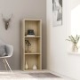 3-tier oak-colored plywood shelf 40x30x114cm by , Bookcases and shelves - Ref: Foro24-800939, Price: 81,99 €, Discount: %