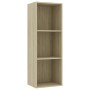 3-tier oak-colored plywood shelf 40x30x114cm by , Bookcases and shelves - Ref: Foro24-800939, Price: 81,99 €, Discount: %