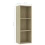 3-tier oak-colored plywood shelf 40x30x114cm by , Bookcases and shelves - Ref: Foro24-800939, Price: 81,99 €, Discount: %