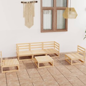 Garden furniture set 6 pieces solid pine wood by , Garden sets - Ref: Foro24-3075394, Price: 296,99 €, Discount: %