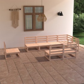 Garden furniture set 8 pieces solid pine wood by , Garden sets - Ref: Foro24-3075664, Price: 398,65 €, Discount: %