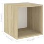 Living room furniture 2 pieces white engineered wood and Sonoma oak by , TV Furniture - Ref: Foro24-3079804, Price: 88,57 €, ...