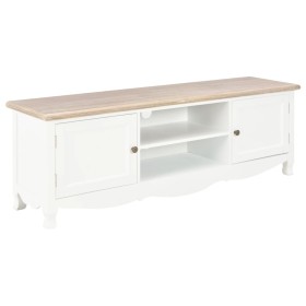 White wooden TV cabinet 120x30x40 cm by , TV Furniture - Ref: Foro24-249889, Price: 215,99 €, Discount: %