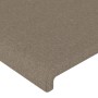 Headboard with LED in taupe gray fabric 144x5x78/88 cm