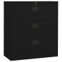 Armario archivador de acero negro 90x46x103 cm de , Armarios archivadores - Ref: Foro24-336292, Precio: 384,88 €, Descuento: %