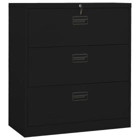 Aktenschrank aus schwarzem Stahl, 90 x 46 x 103 cm von , Aktenschränke - Ref: Foro24-336292, Preis: 384,88 €, Rabatt: %