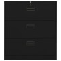 Aktenschrank aus schwarzem Stahl, 90 x 46 x 103 cm von , Aktenschränke - Ref: Foro24-336292, Preis: 384,99 €, Rabatt: %