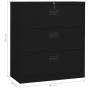 Aktenschrank aus schwarzem Stahl, 90 x 46 x 103 cm von , Aktenschränke - Ref: Foro24-336292, Preis: 384,99 €, Rabatt: %