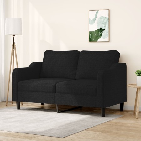 2-Sitzer-Sofa aus schwarzem Stoff, 140 cm von , Sofas - Ref: Foro24-359363, Preis: 229,99 €, Rabatt: %