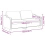 2-Sitzer-Sofa aus schwarzem Stoff, 140 cm von , Sofas - Ref: Foro24-359363, Preis: 229,99 €, Rabatt: %