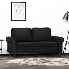 2-Sitzer-Sofa aus schwarzem Kunstleder, 120 cm von , Sofas - Ref: Foro24-359499, Preis: 232,13 €, Rabatt: %