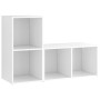 Muebles de salón 2 pzas madera ingeniería blanco 72x35x36,5 cm de , Muebles TV - Ref: Foro24-3079943, Precio: 68,18 €, Descue...