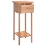 Mesa auxiliar con cajón madera maciza nogal 25x25x60 cm de , Mesas auxiliares - Ref: Foro24-350343, Precio: 46,28 €, Descuent...