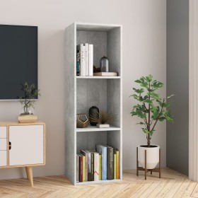 Concrete plywood bookcase/TV cabinet 36x30x114cm by , Bookcases and shelves - Ref: Foro24-800139, Price: 50,31 €, Discount: %