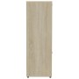 Estantería madera contrachapada blanco y roble 90x30x90 cm de , Librerías y estanterías - Ref: Foro24-802935, Precio: 131,99 ...