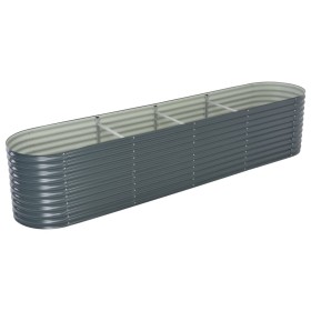 Gray galvanized steel flower bed 400x80x81 cm by vidaXL, Pots and planters - Ref: Foro24-45521, Price: 334,58 €, Discount: %