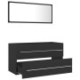 Gray plywood 2-piece bathroom furniture set by , Bathroom furniture - Ref: Foro24-804847, Price: 66,33 €, Discount: %